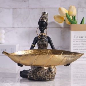 Black & Gold Girl Sculpture