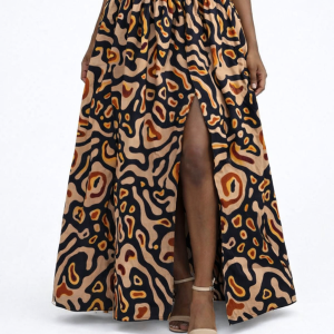 Wura Slit Gathered Skirt