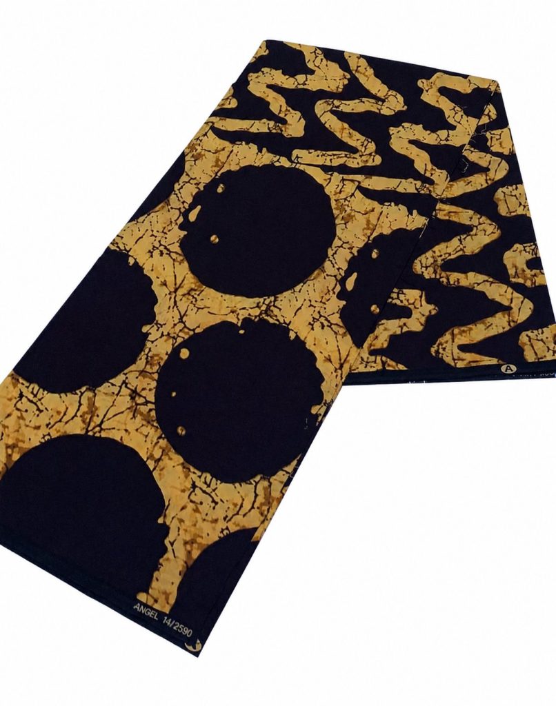 Brown Geometric Ankara Fabric