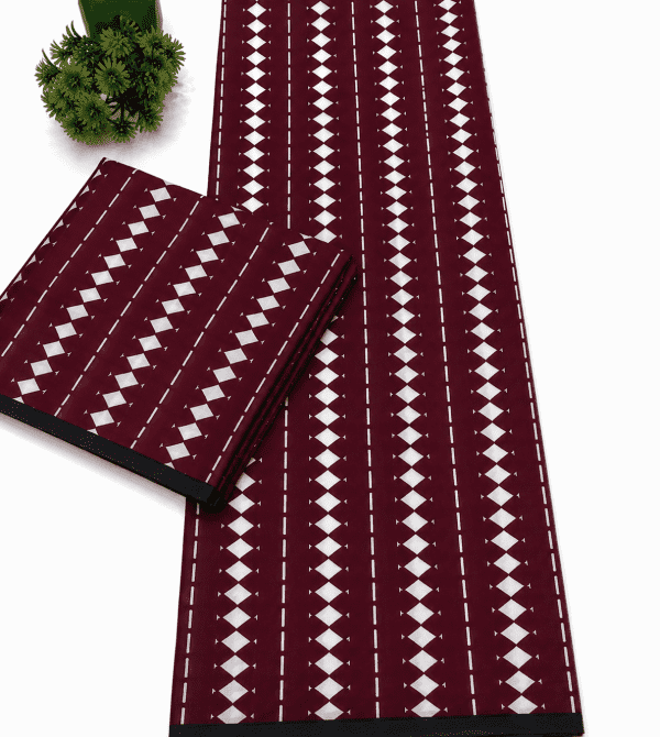 Burgundy Ankara Fabric