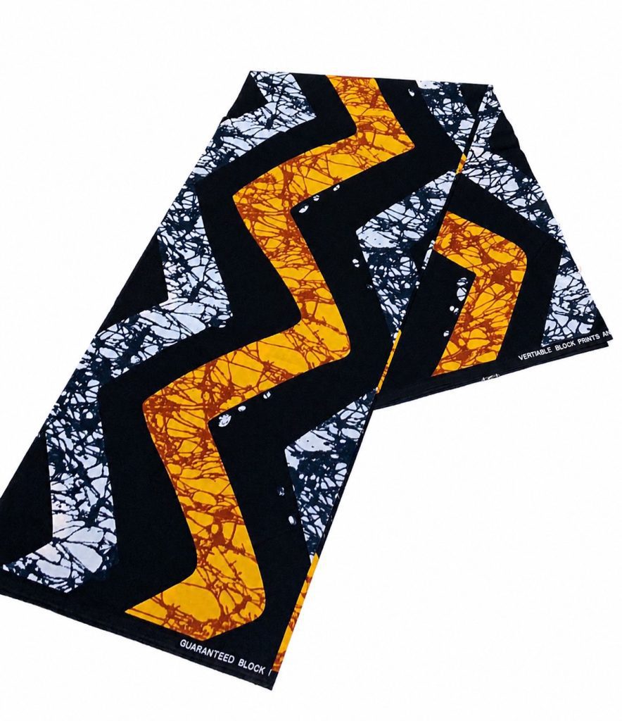 Chevron Brown & White Ankara