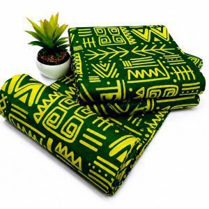 Green & Yellow Premium Ankara Fabric