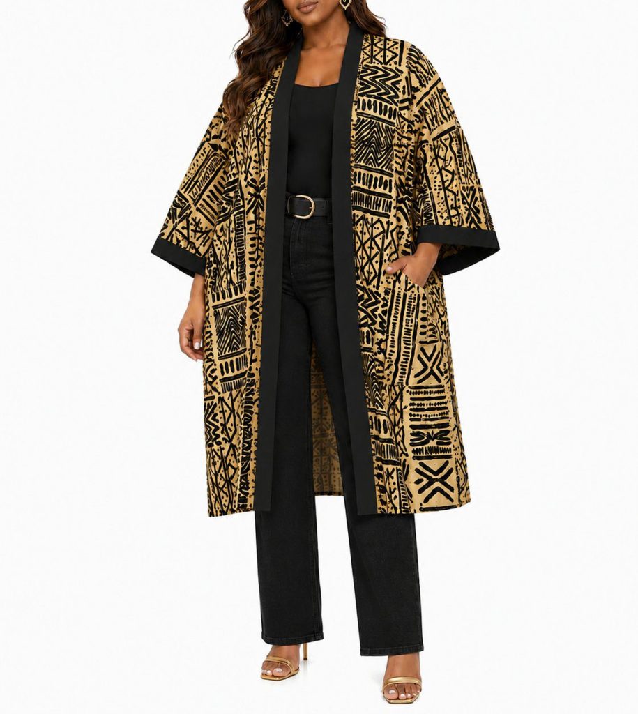 Midi Ankara Kimono Jacket