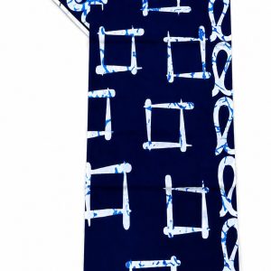 Navy Ankara Fabric