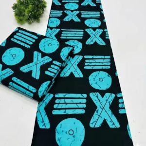 XO Cyan Ankara Fabric