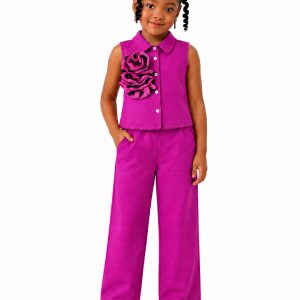 Girls' Floral Appliqué Co-Ord Set